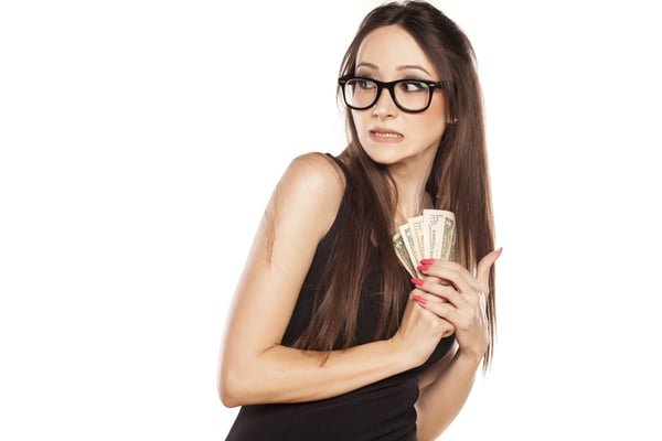 Девушка скряга