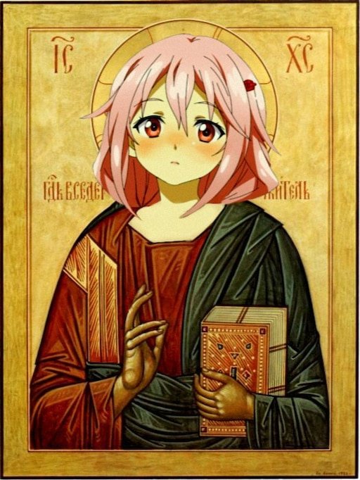 Аниме икона Богоматери