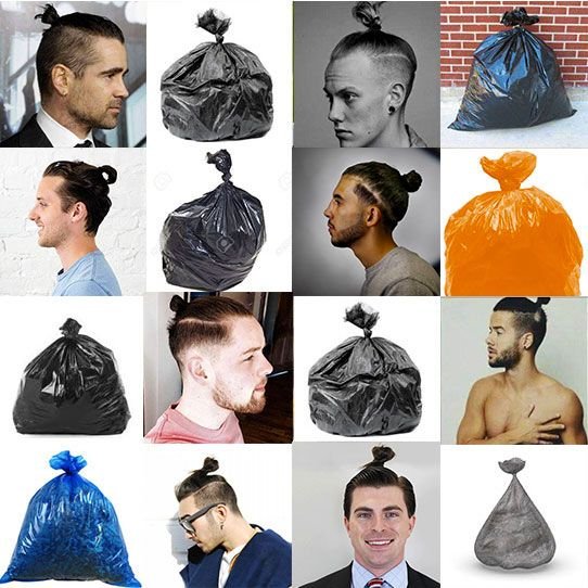 Стрижка мусорный мешок