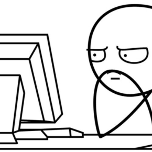 Мем сидит за компом