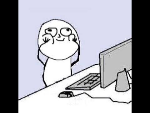 Мем сидит за компом