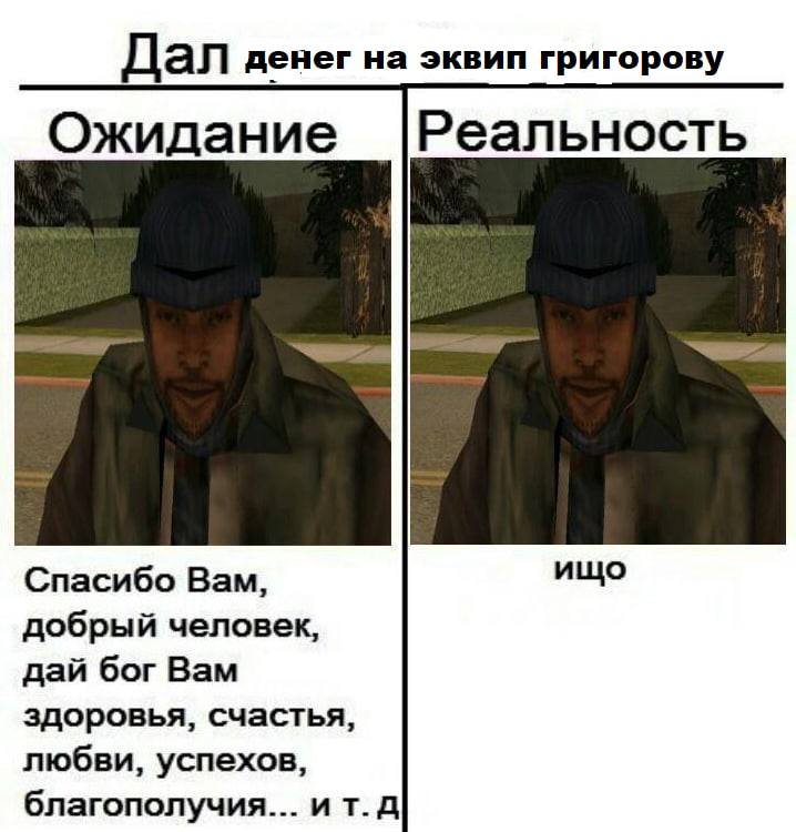 Дал БОМЖУ денег ожидание реальность
