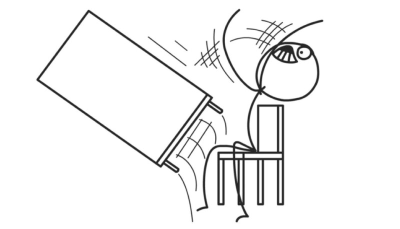 Мем опрокидывает стол