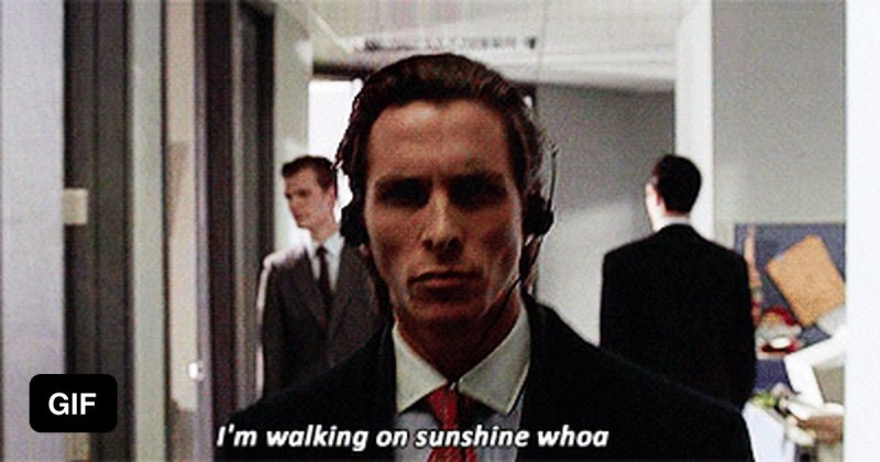 Кристиан Бейл американский психопат в наушниках