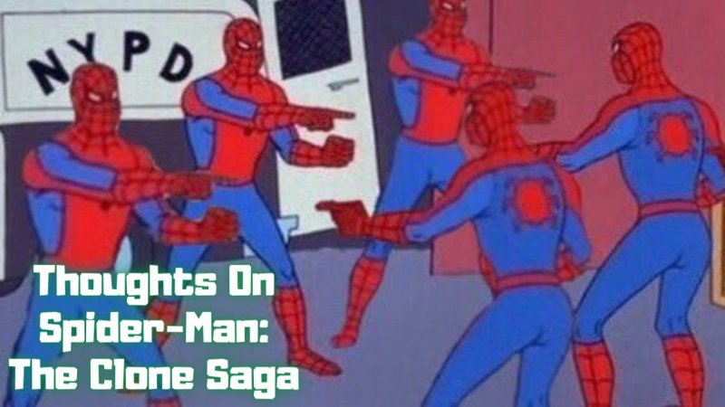 Человек паук показывает