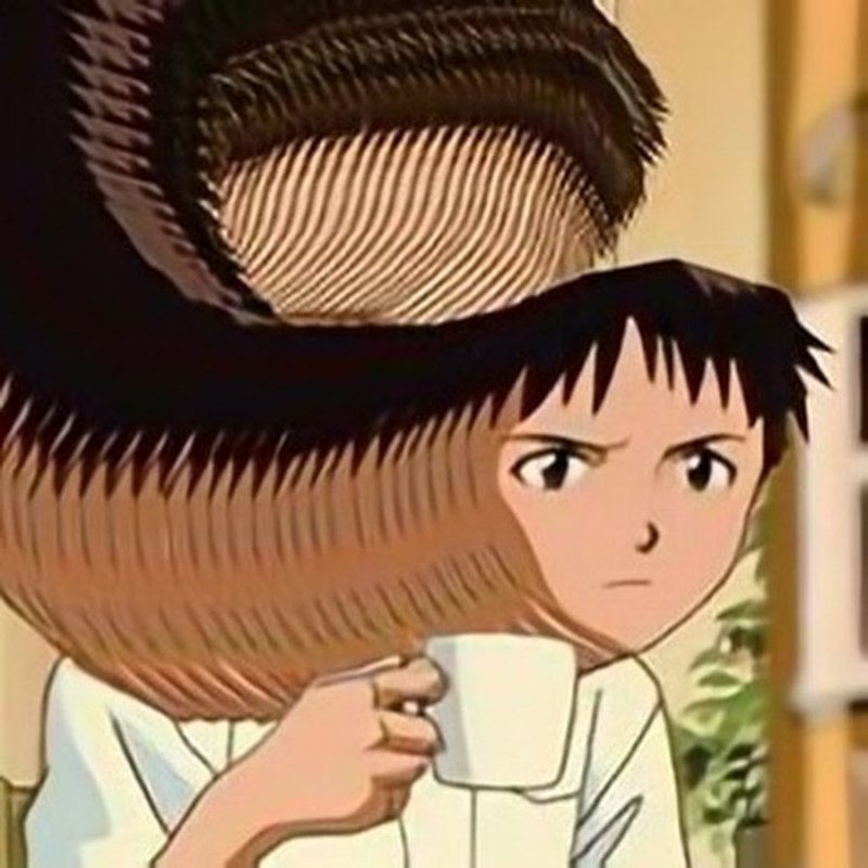 Евангелион Синдзи с кружкой