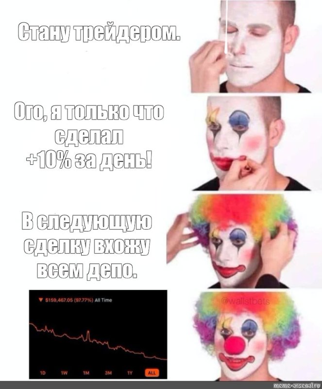 Грим клоуна Мем