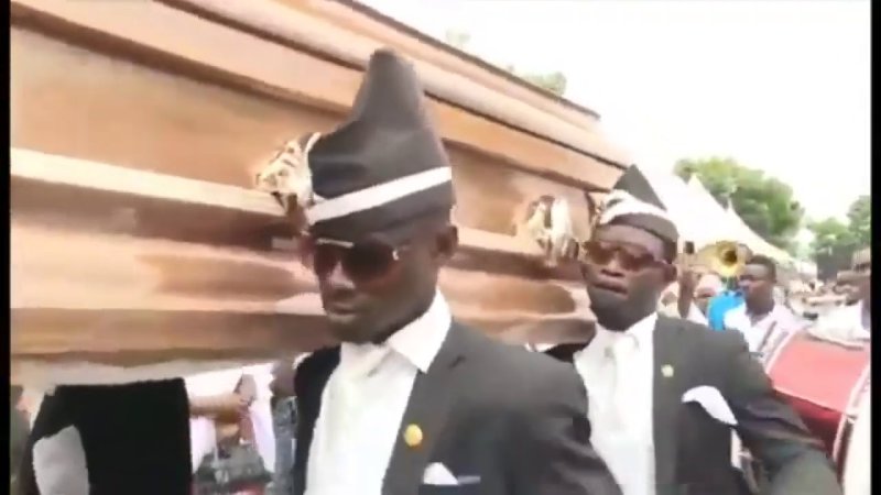 Мем с темнокожими и гробом