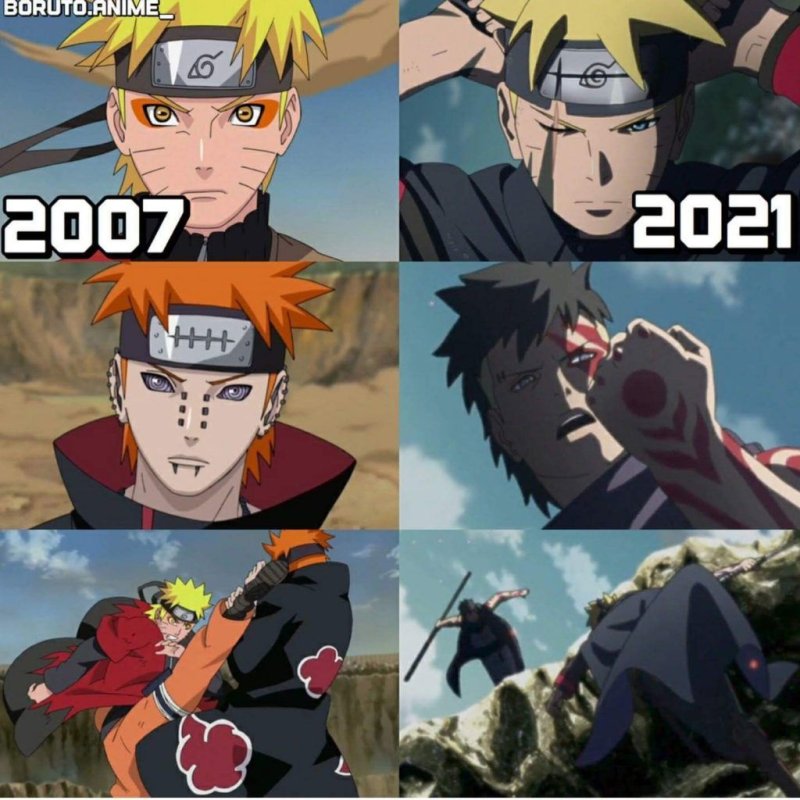 Мем про Наруто и Боруто