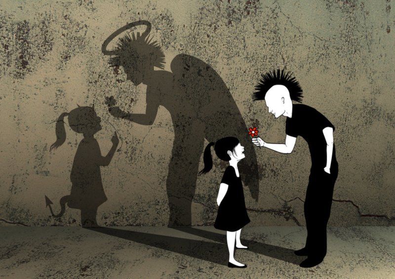 Добрый и злой человек