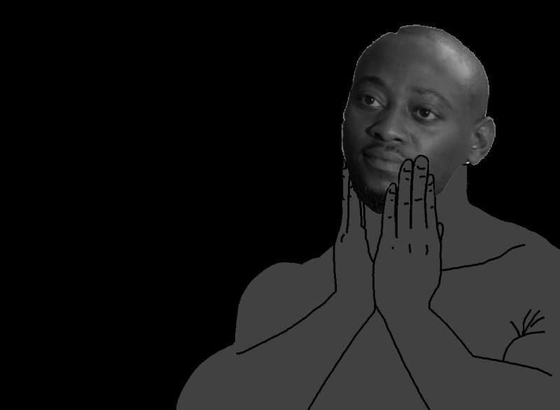 Мем рука лицо