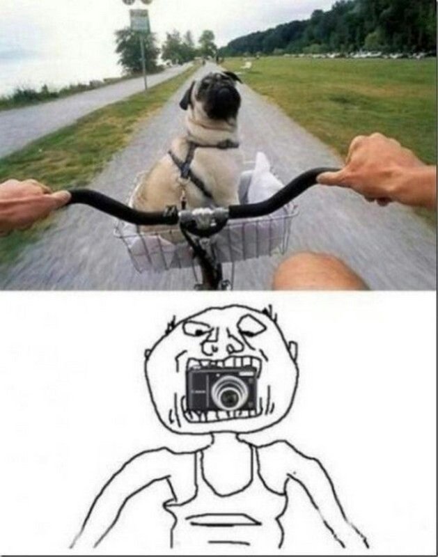 Фотоаппарат во рту Мем