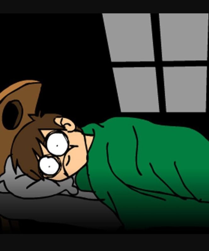 Мем с открытыми глазами ночью