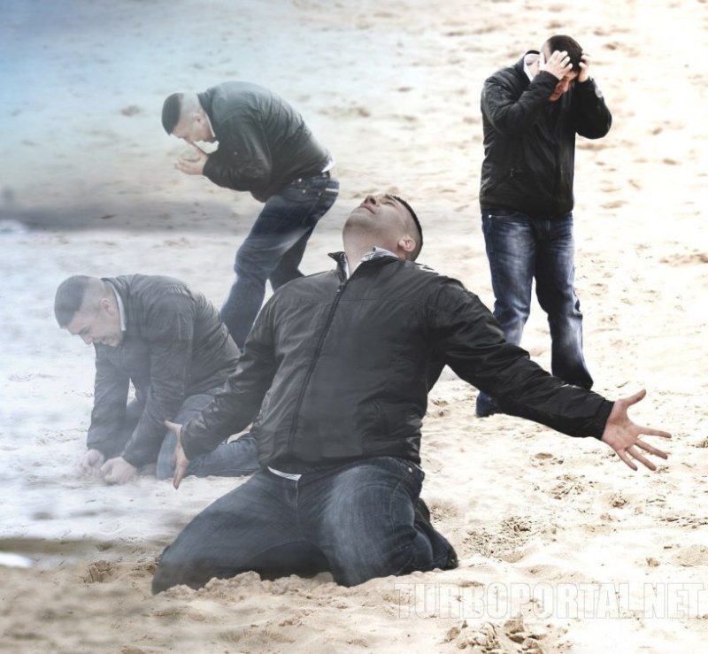 Мужик с песком