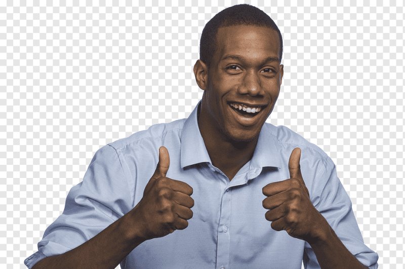 Афроамериканец улыбается