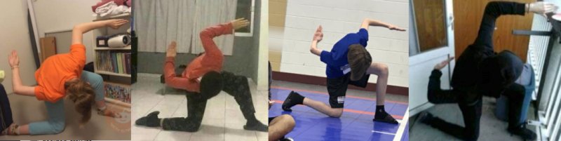 Человек в виде свастики