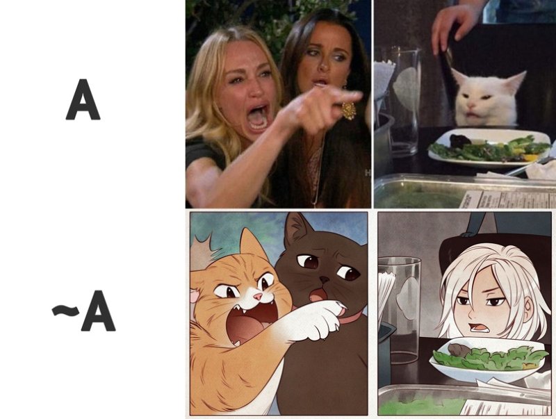 Мем с котом и девушками