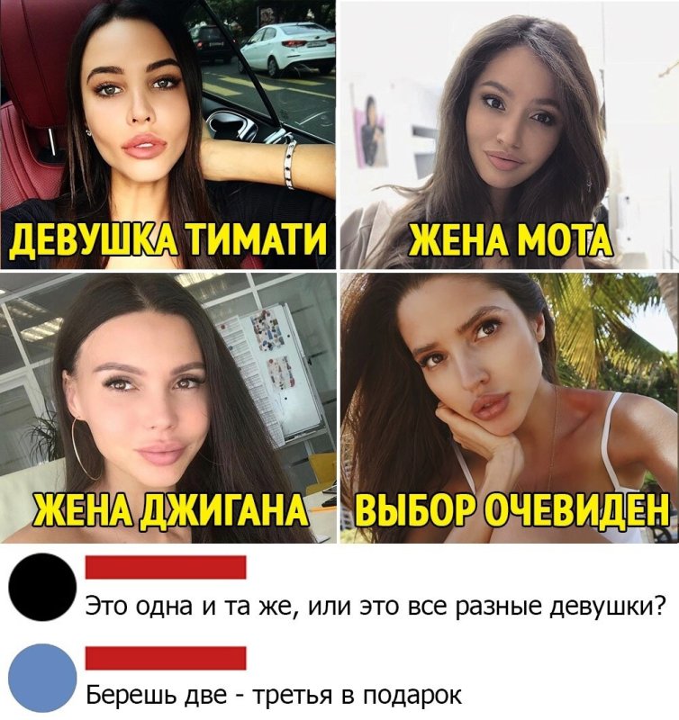 Современные девушки одинаковые
