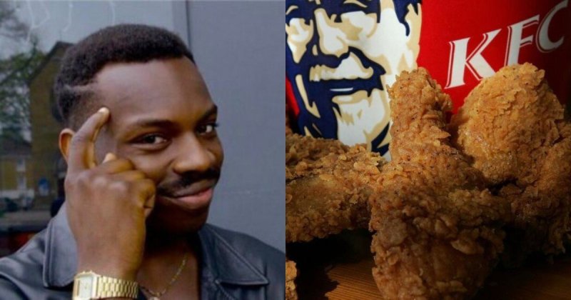 Жрет KFC