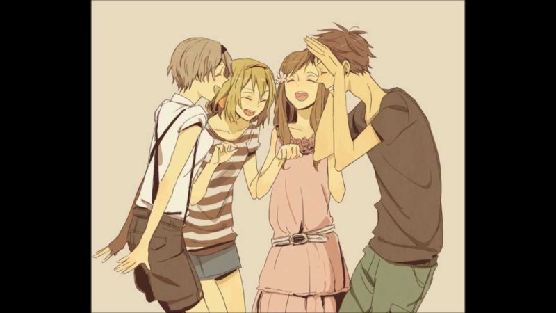 Картинки аниме друзья