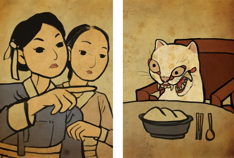 Мем кот и две девушки