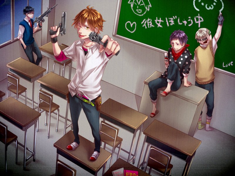 Аниме школа учитель