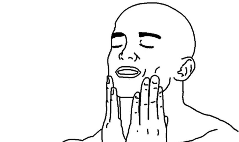 Мужчина с рукой на лице Мем