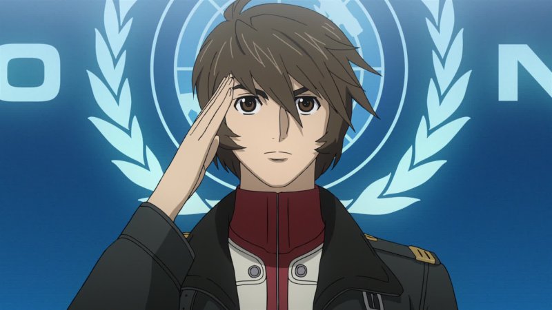 Аниме девочка отдает честь