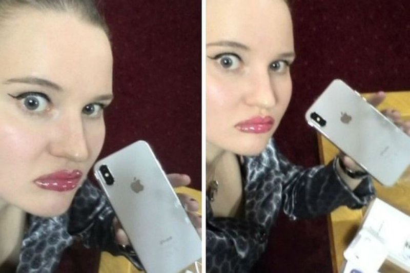 Мем про айфон и девушку