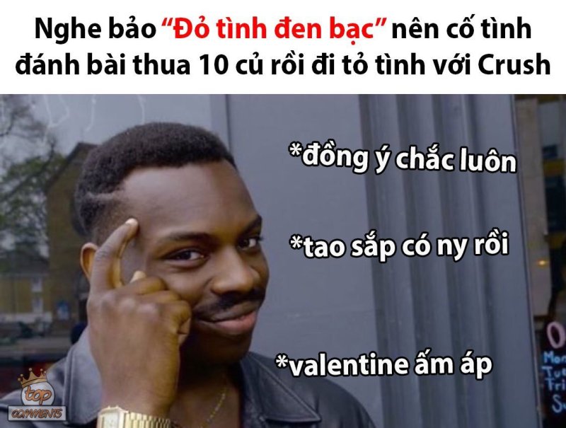 Негр с пальцем у Виска