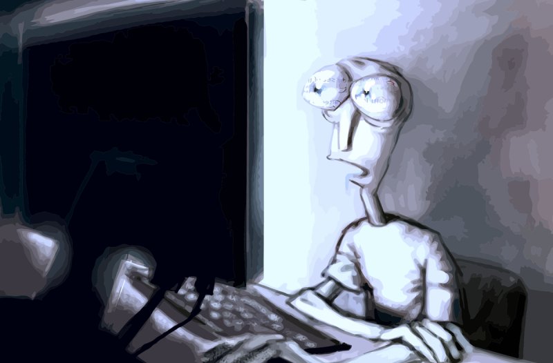 Ночью за компом Мем