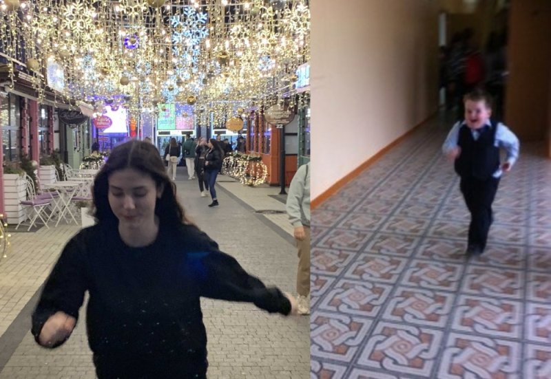 Школьник бежит в столовку