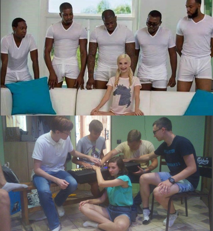 Одна белая и пять черных