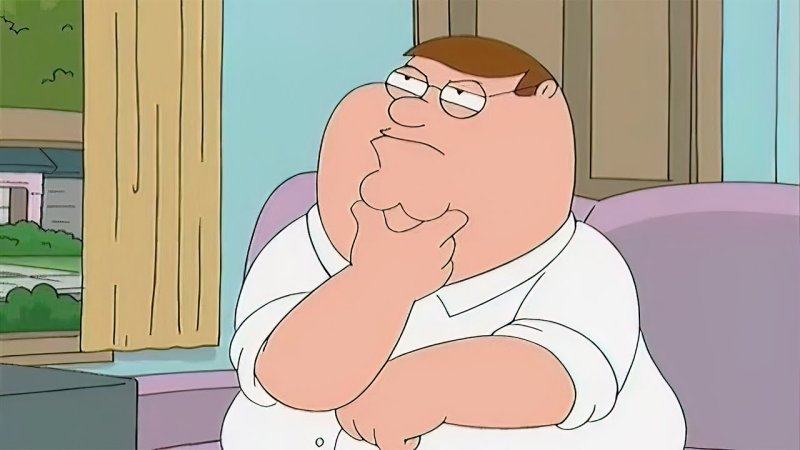 Задумчивый Питер Гриффин в хорошем качестве
