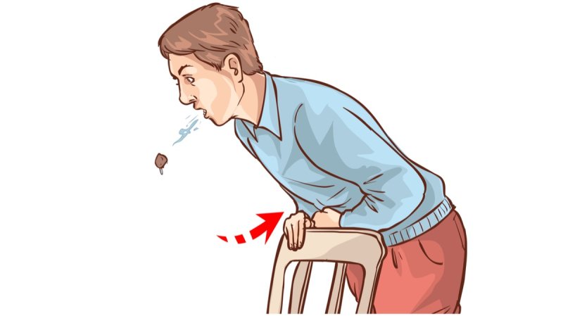 Человек поперхнулся