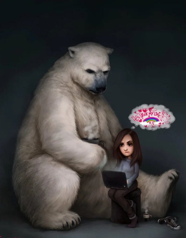 Девушка и медведь