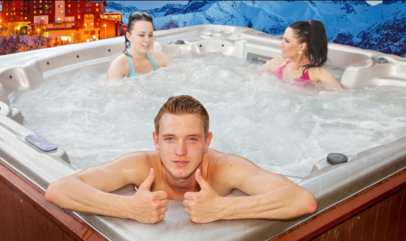 Мужик в джакузи