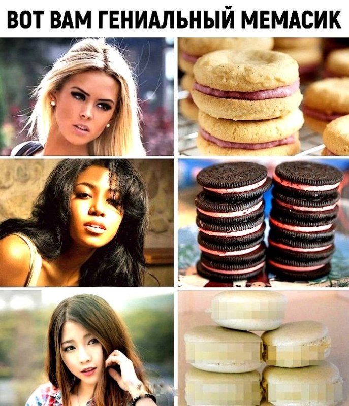 Макаруны и девушки