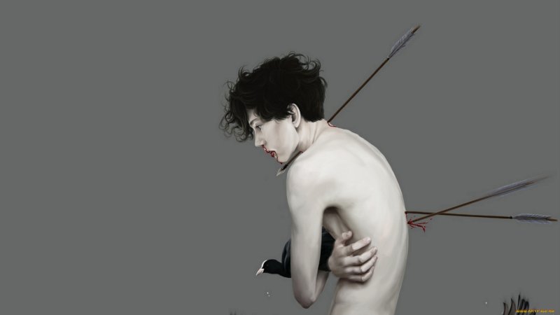 Человек со стрелами в спине