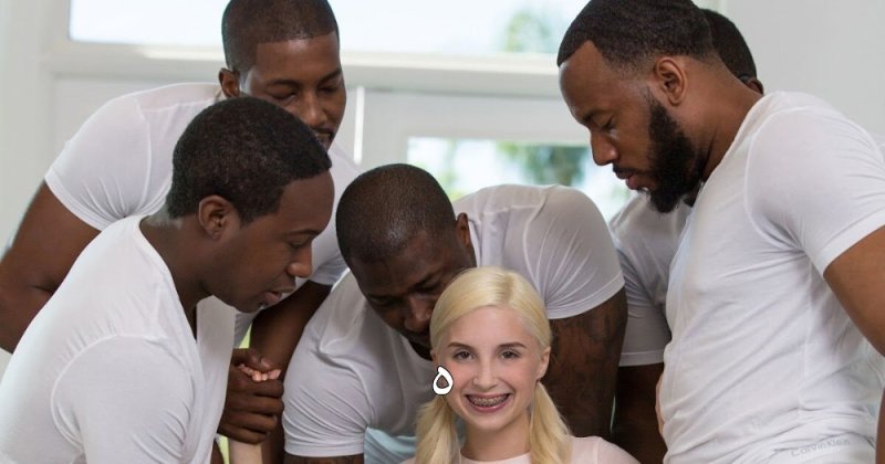 Девушка и негры наоборот