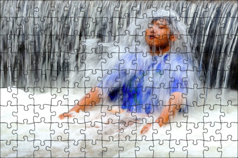 Под водопадом