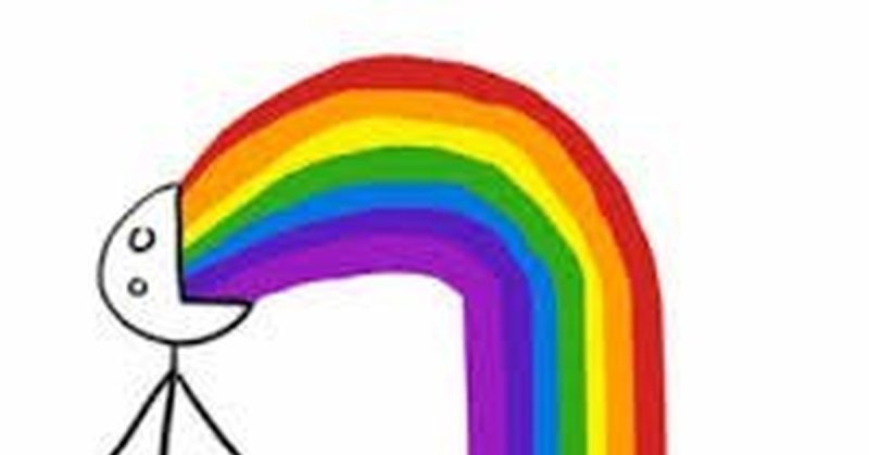 Блевание радугой