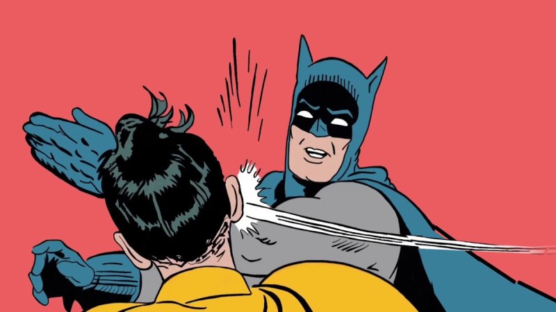 Бэтмен бьет Робина