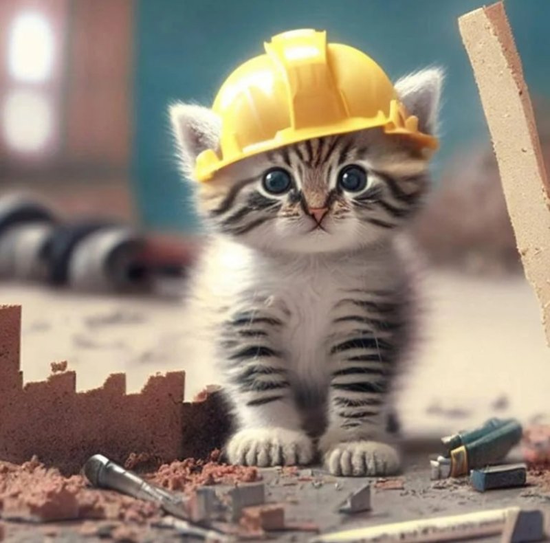 Коты строители