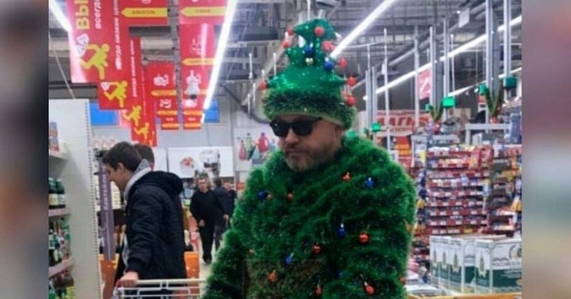 Костюм елки для мужчины