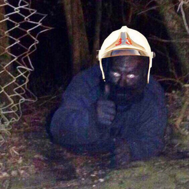 Шахтер с черным лицом