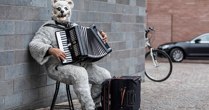 Музыкант на баяне