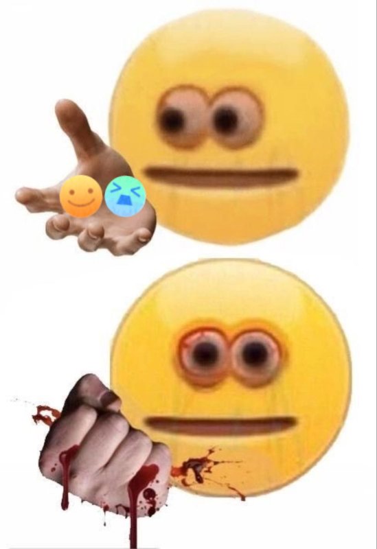 Смайлик с тянущейся рукой