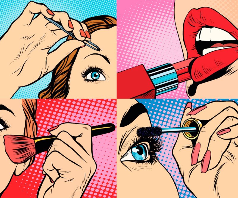 Косметика в стиле поп арт