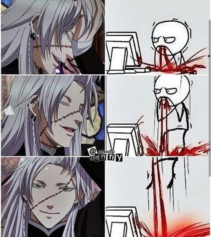 Мемы аниме темный дворецкий Гробовщик